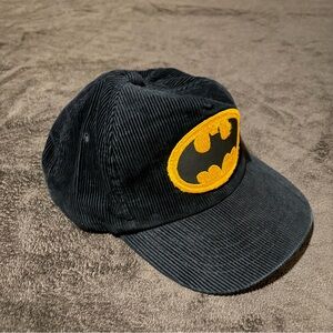 Vintage 1980's Batman DC Comics Corduroy Patch Snapback Fan Hat